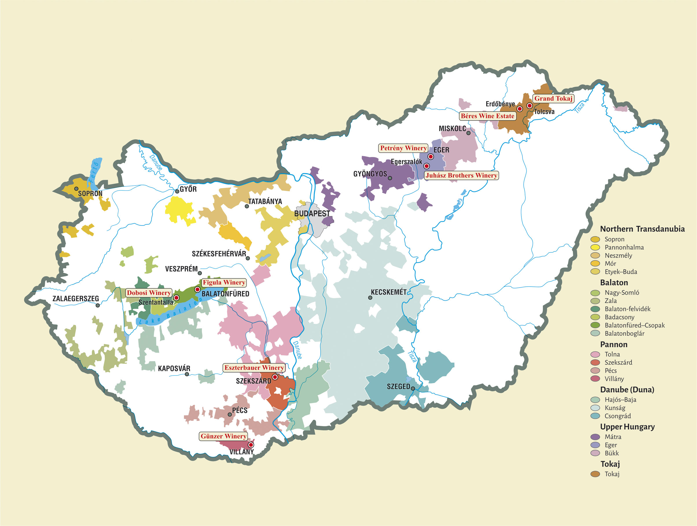Hungary's wine regions and winning wineries - 2018